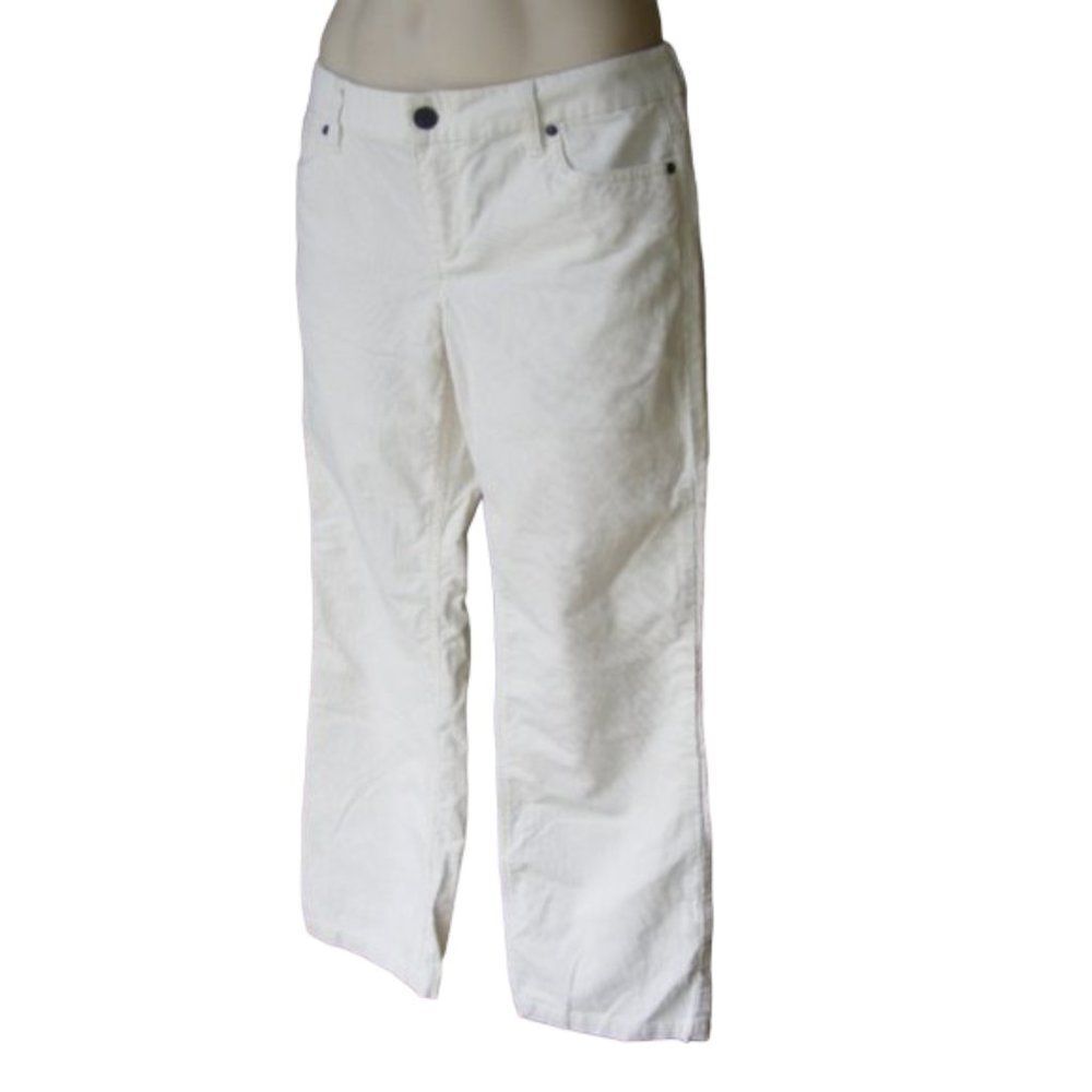 J. CREW Factory Corduroy Pants, 30S, Bootcut, Some stretch, Off-white/Ivory - Picture 3 of 9